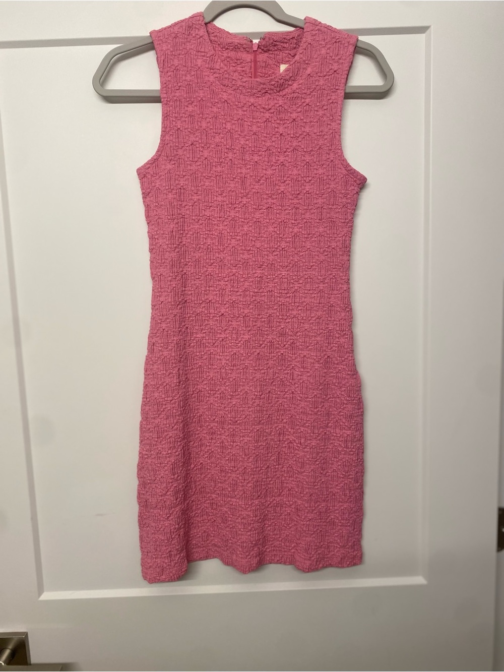 Anthropologie Pink Textured Sleeveless Mini Dress